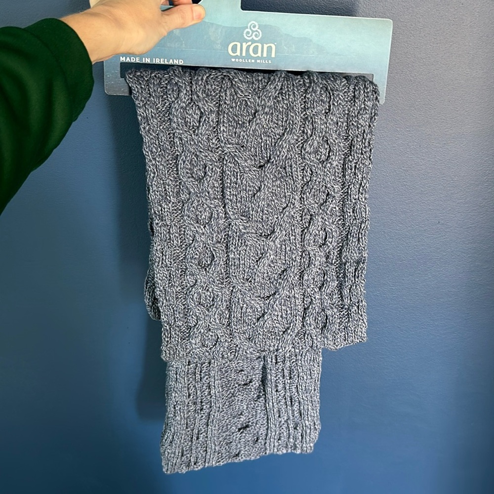 Aura. Wool scarf with pockets. Made in Ireland.